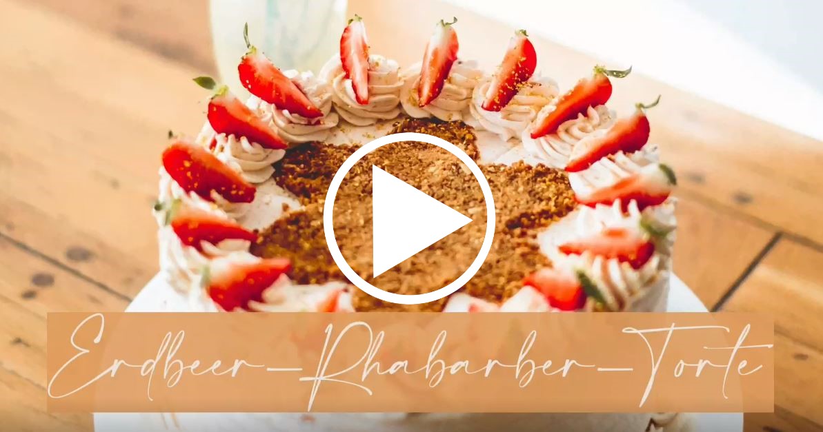 Video Erdbeer-Rhabarber-Torte